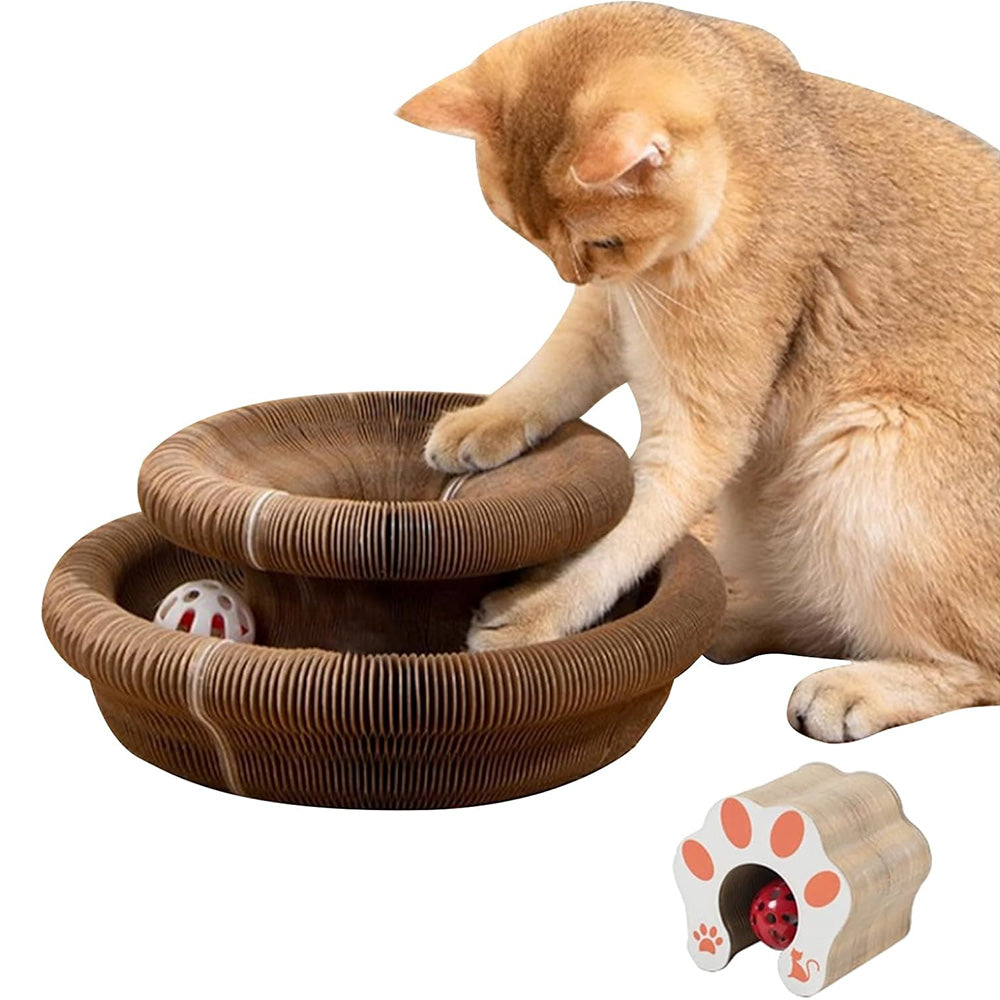 Magic Organ Cat Toy Foldable Reversible Infinity Style Cat Scratch Board