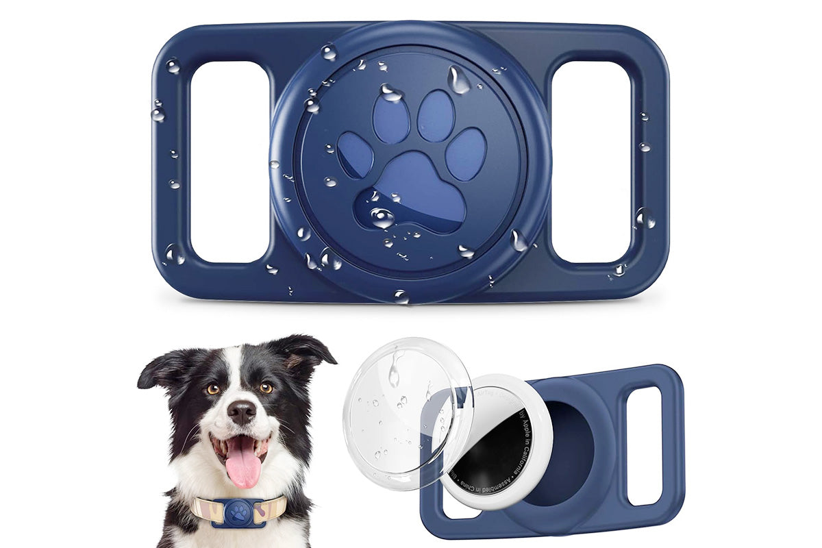 2Pcs Waterproof Dog Collar Holder for Apple AirTag Silicone Air Tags Case