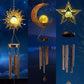 Sun Moon Star LED Solar Metal Wind Chime Outdoor Garden Decor-Moon