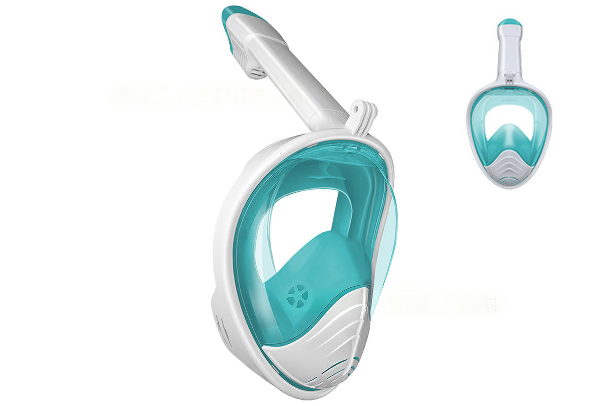 Full Face Snorkel Mask – 180 Degree Panoramic View Anti-Fog & Leak Proof-Green