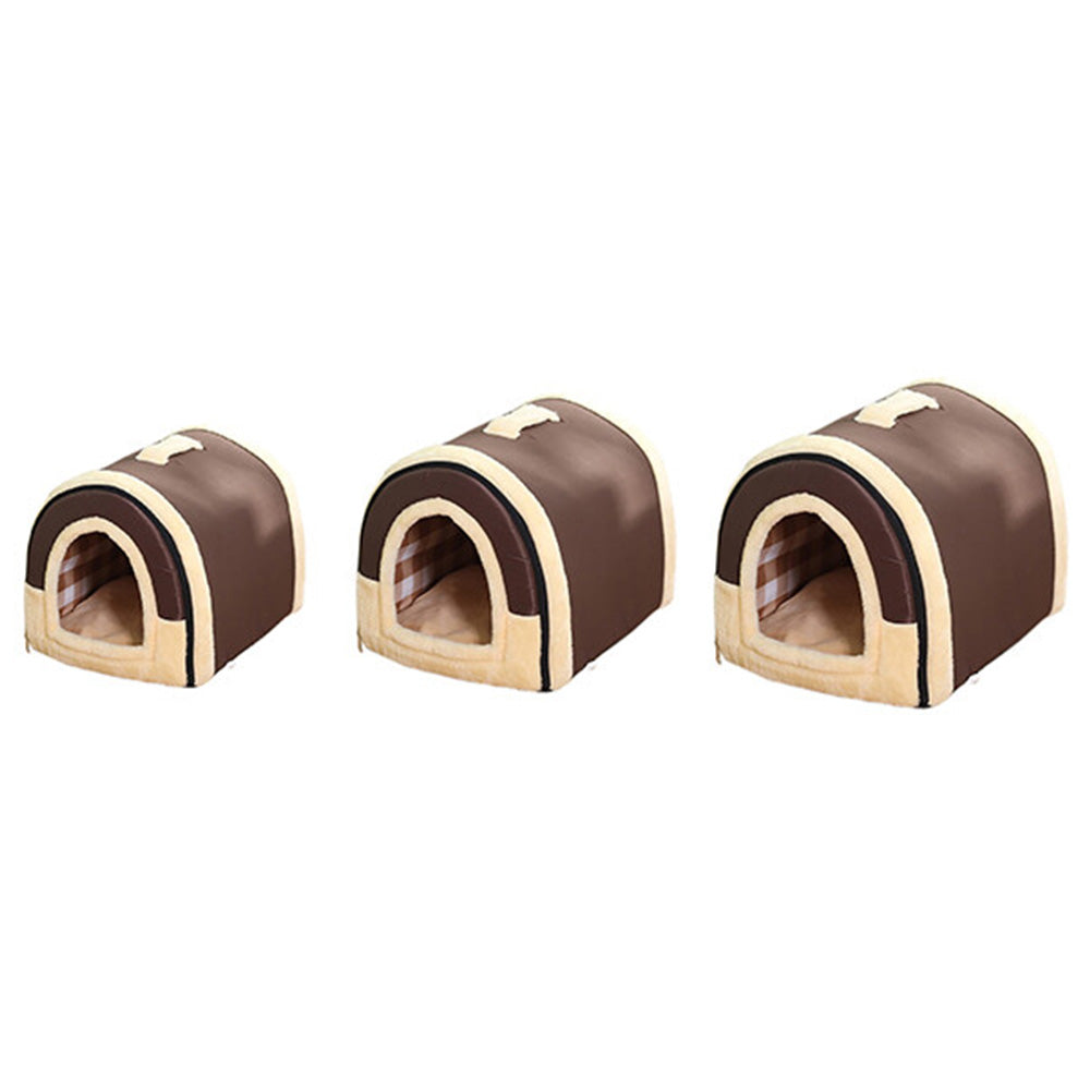 Pet Dog House Kennel Soft Beds Cave Cat Puppy Bed Doggy Warm Cushion Fold