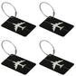 4Pcs Portable Aluminum Alloy Anti Loss Luggage Tags Travel ID Labels
