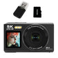 5K HD Dual Screen Digital Camera Point and Shoot Selfie Camera with LED Fill Light