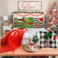 4Pcs Christmas Print Throw Pillow Case Cartoon Cushion Cover Home Sofa Decor Gift-Style 1
