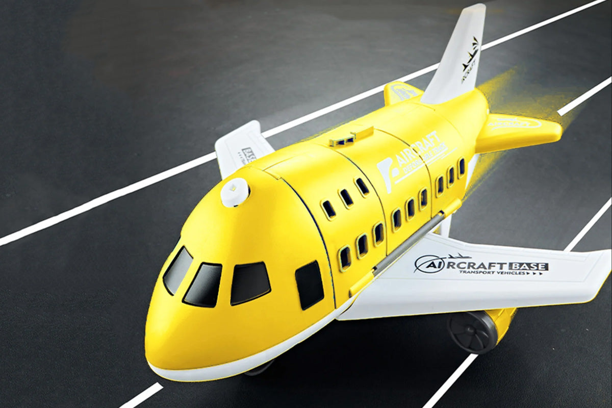 Kids Transformable Airplane Transport Playset Transformable Storage Plane Toy