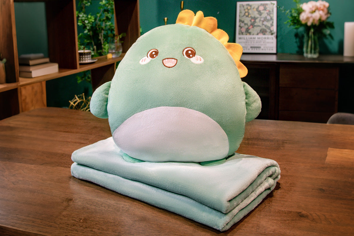 2-In-1 Cartoon Plushie Pillow Blanket
