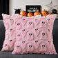 Cute Halloween Ghost Pillow Cover with Zipper for Living Room Bedroom Office