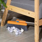 3Pcs Set of Plastic Broom with Foldable Standing Dustpan and Scraper Broom
