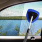 Car Windshield Cleaning Tool with Extendable Handle 4 Reusable Microfiber Pads