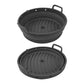 Reusable Foldable Round Silicone Air Fryer Baking Tray with Handles