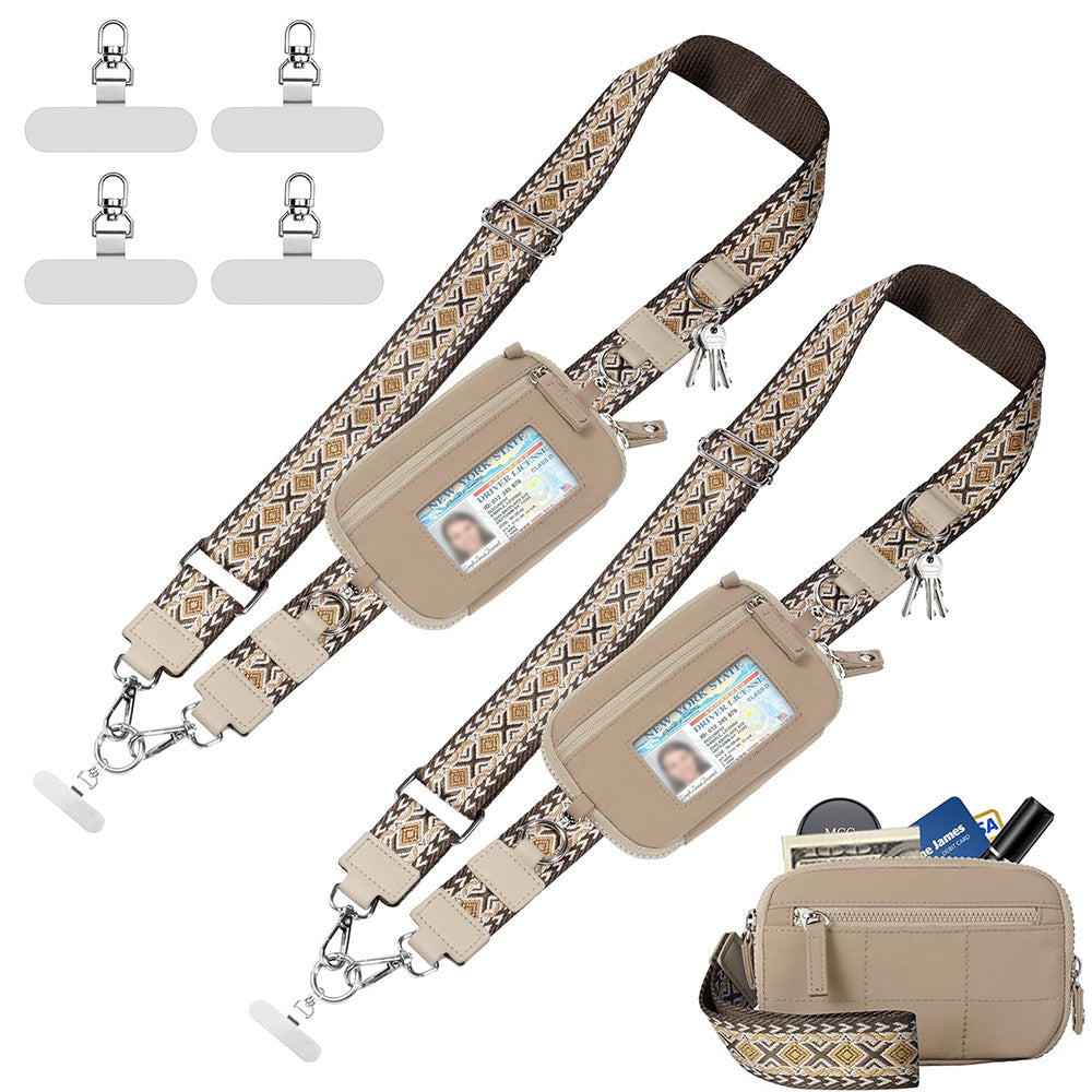 2XPhone Lanyard Clip and Go Strap for Phone with Wallet Crossbody
