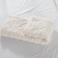 2Pcs Soft Warm Reversible Faux Long Plush Blanket