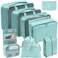 10Pcs Packing Cubes Travel Luggage Storage Bag