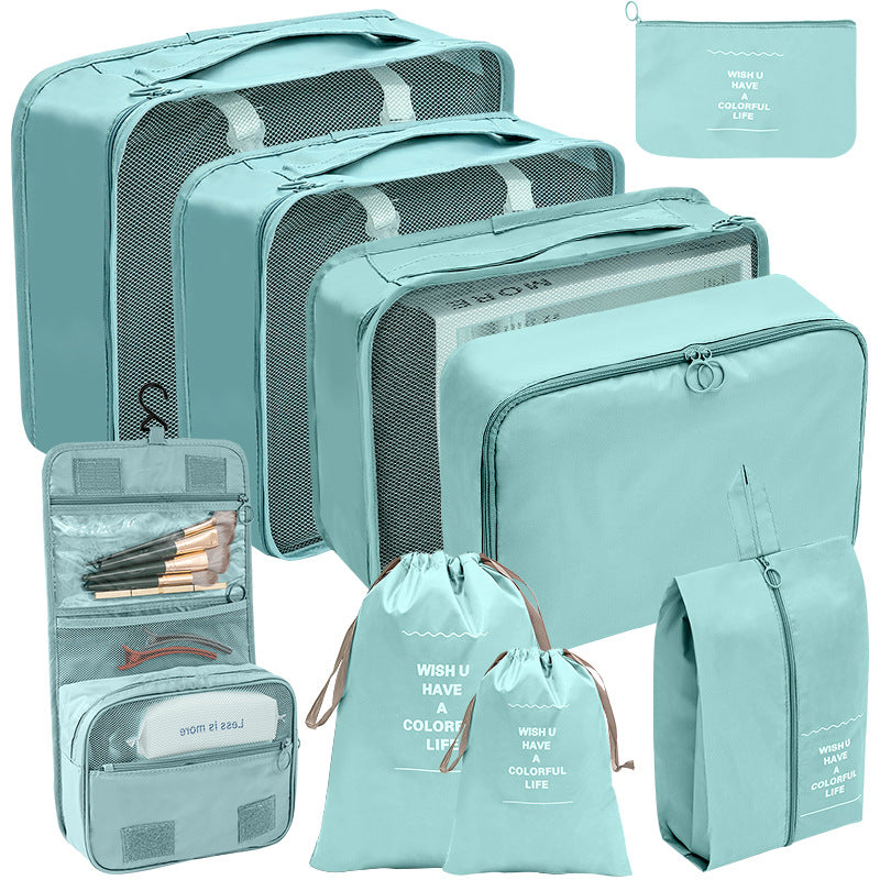10Pcs Packing Cubes Travel Luggage Storage Bag