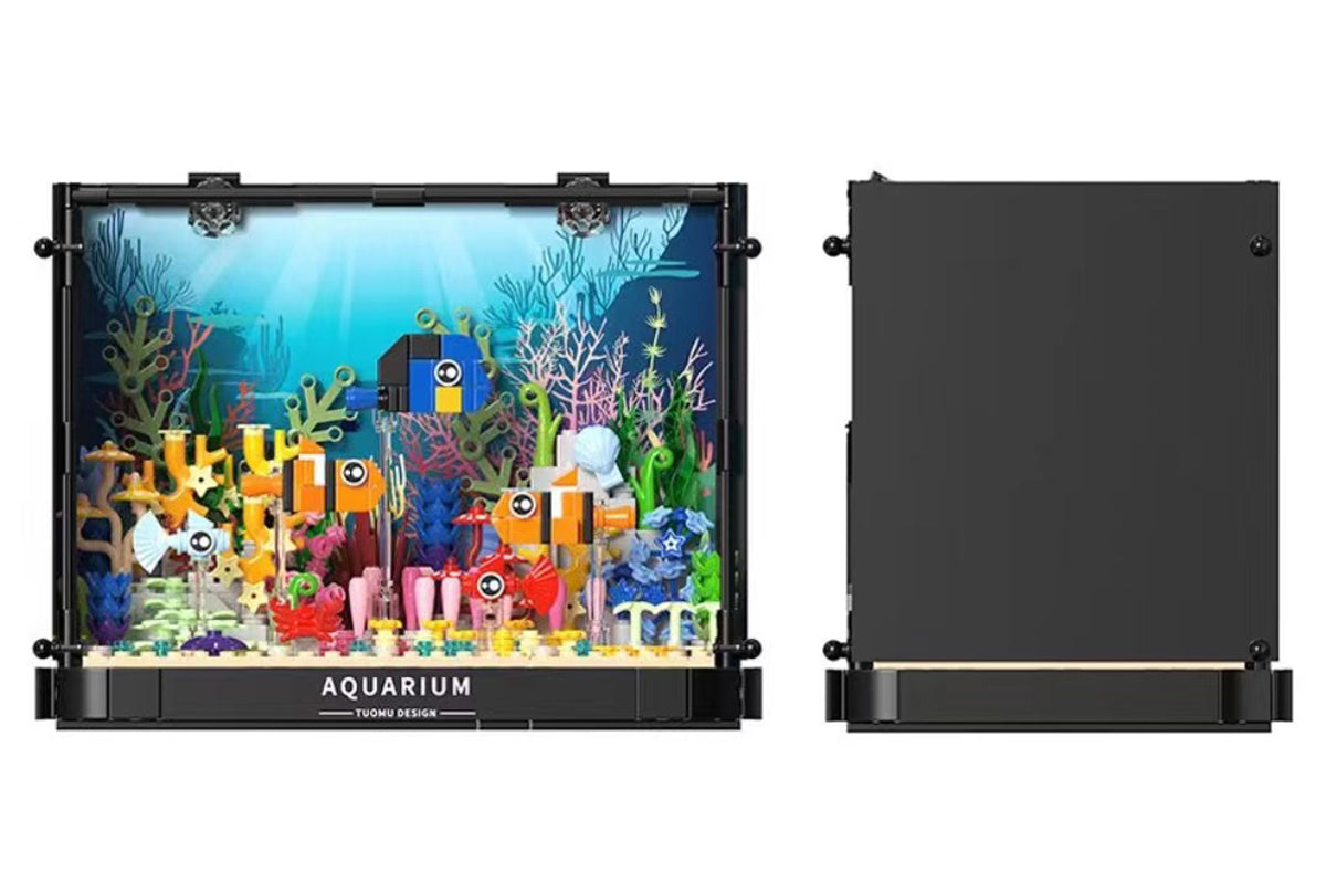 570pcs Lighting Aquarium Building Blocks Fish Tank Building Block Set