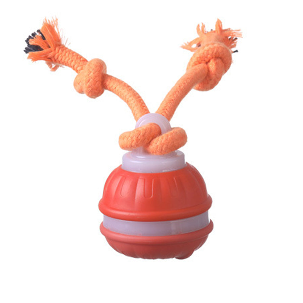 Interactive Dog Ball Toy Electronic Rolling Ball Rope Chew Toy
