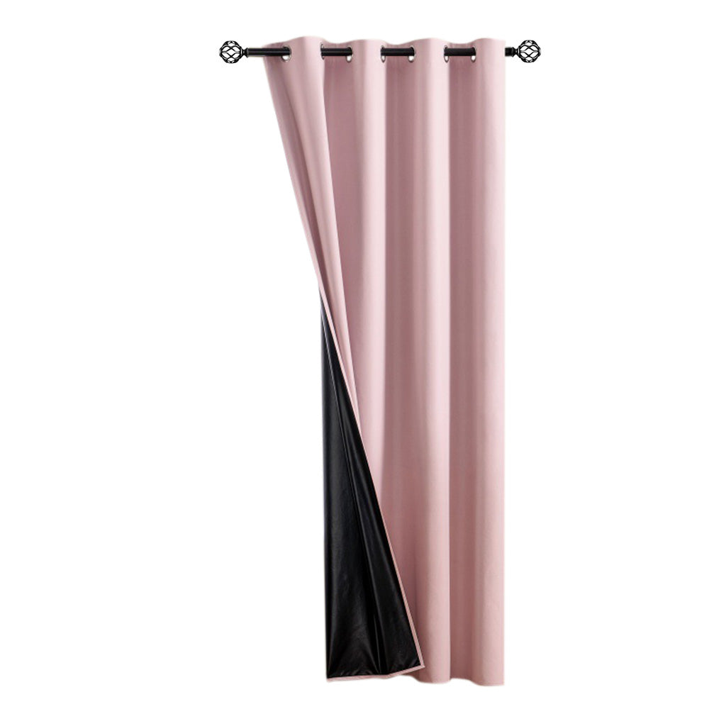 Blackout Curtain Panel with Black Liner Heat & Light Blocking Drapes