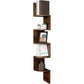 5 Tier Large Zigzag Corner Wall Mounted DVD CD Storage Display Shelf
