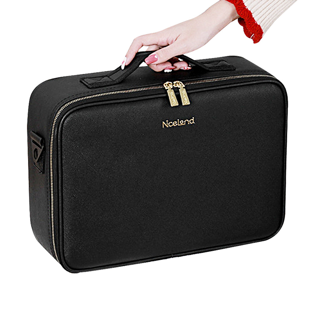 Portable Travel Makeup Case with LED Light and Mirror