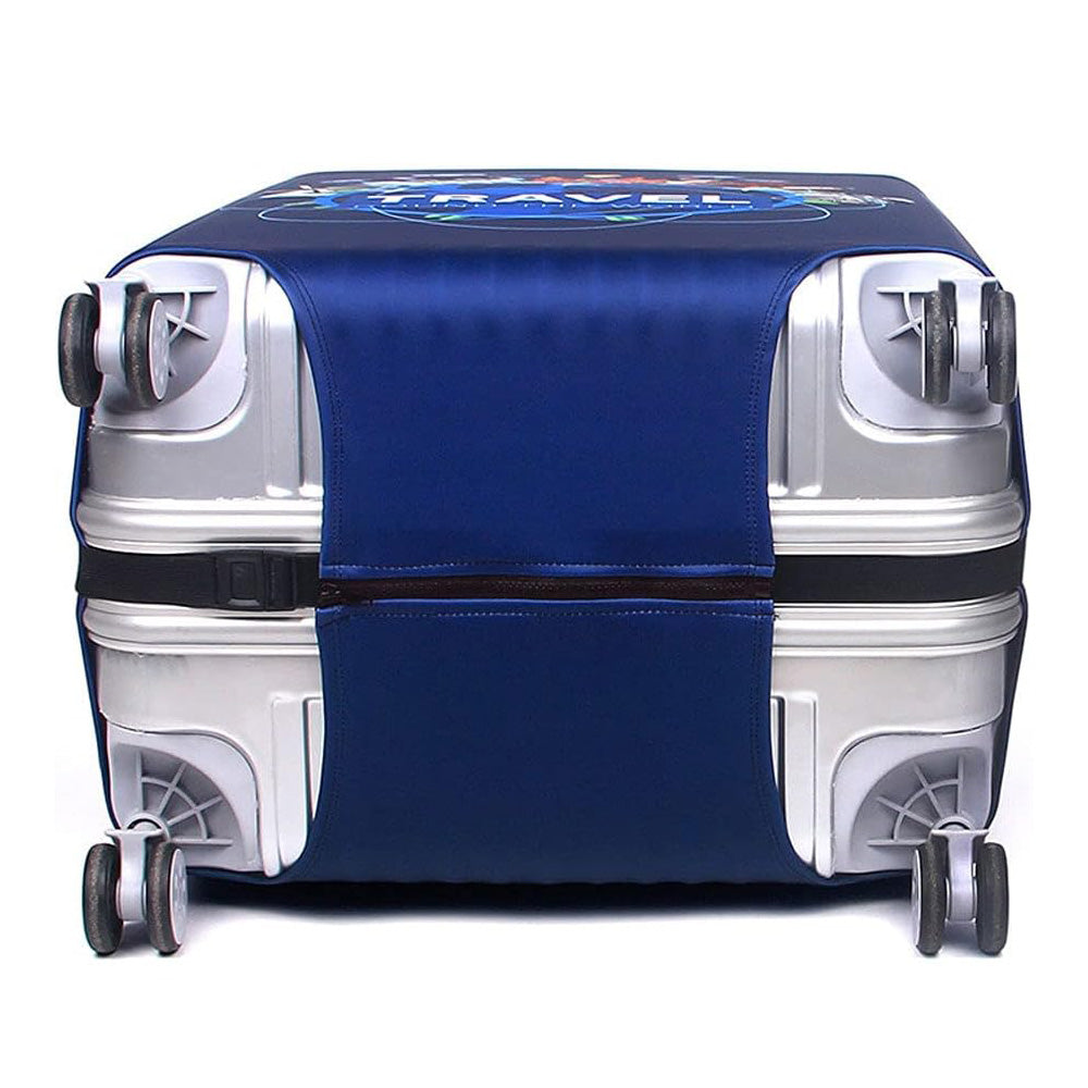Thicker Luggage Cover Elastic Suitcase Cover Fits 18-21inch Travel Washable Cover-Navy
