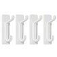 4 Pack Stainless Steel Double Adhesive Hooks with 3kg Capacity