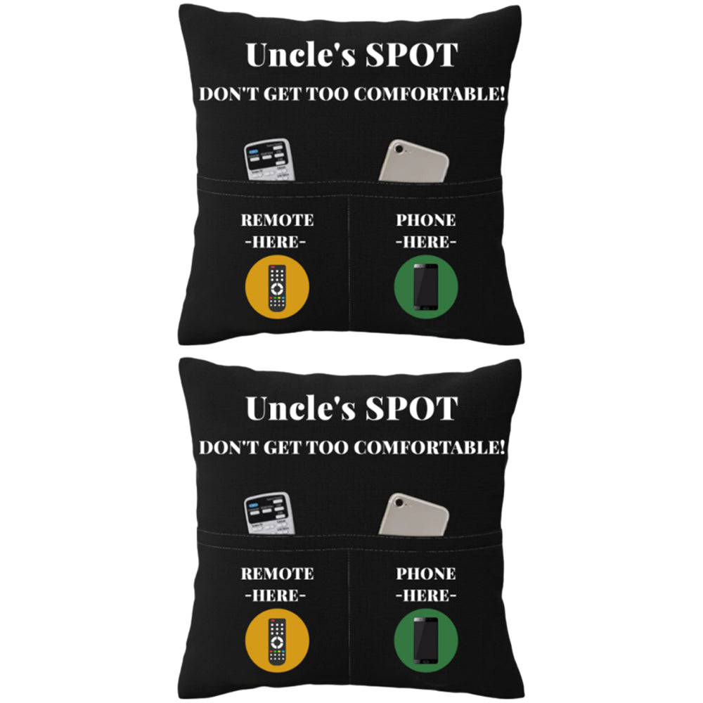 2Pcs Pillowcase with 2-Pocket for Sofa Home Decoration