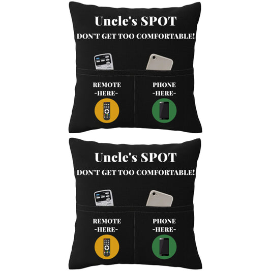 2Pcs Pillowcase with 2-Pocket for Sofa Home Decoration