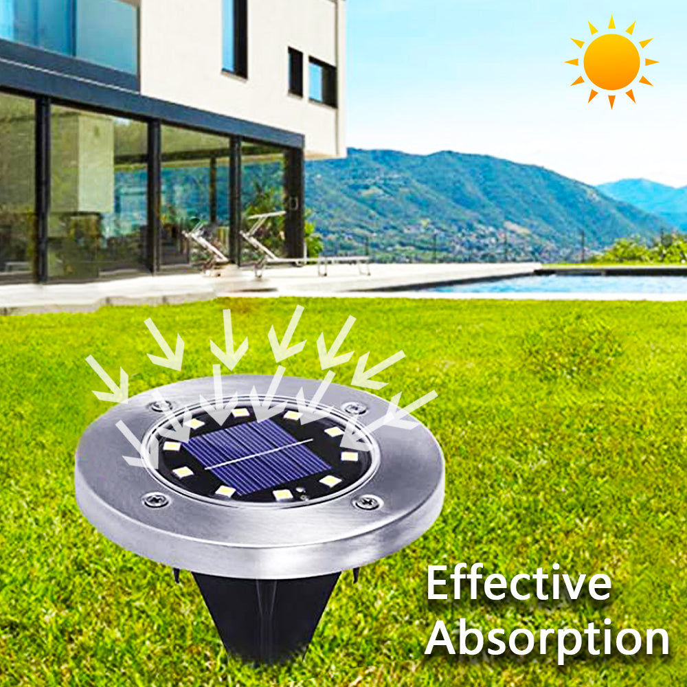 Solar Ground Lights 10-LED Outdoor Ground Lights