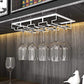 Under Cabinet Wine Glass Rack with 4 Slots for Stemware Storage