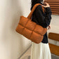 Puffer Tote Bag Large Quilted Puffy Handbag Lightweight Satchel Purse