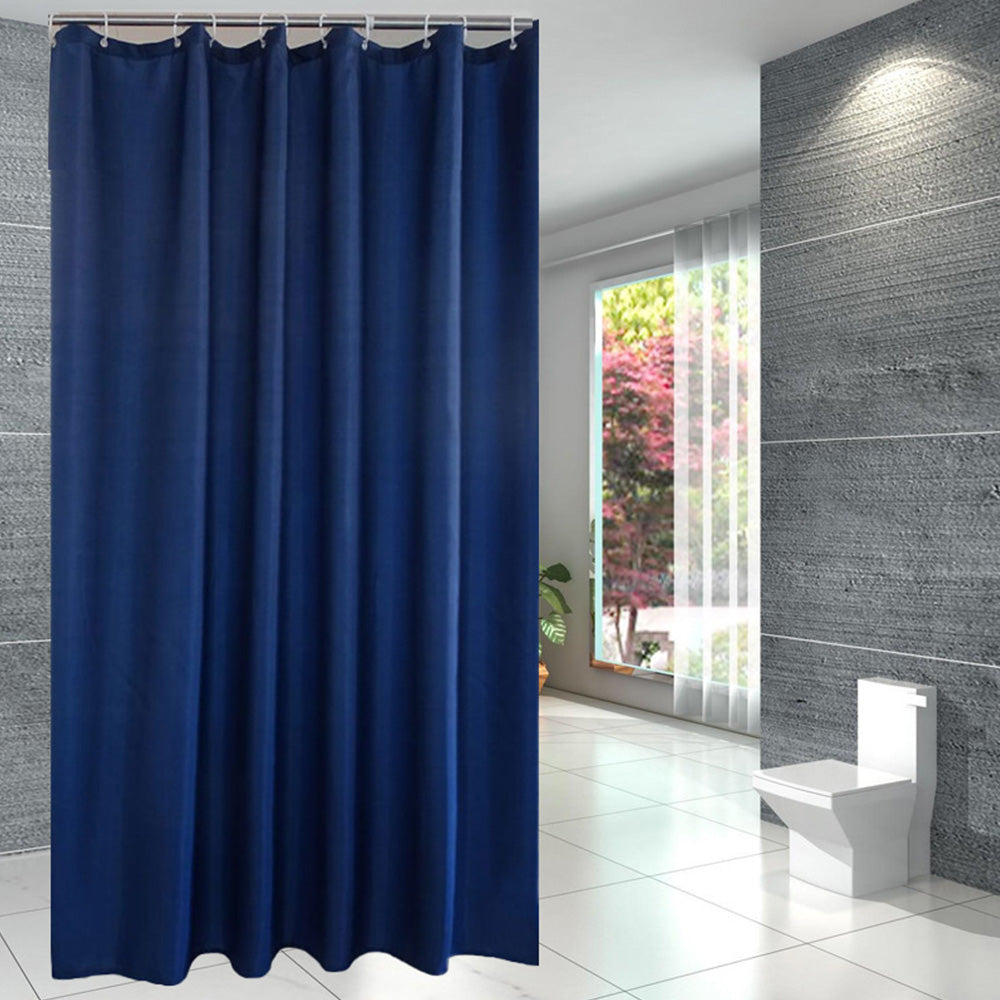 Waterproof Shower Curtain with 12 Hooks Thick Polyester for Bathtub Bathroom