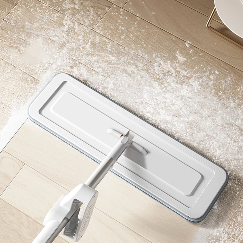 Self Wringing Microfiber Flat Floor Mop with Mite Removal Function and 5 Mop Pad