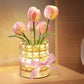 Tulip Flower Lamp Valentine Day Gifts 3 Color Dimming Night Light