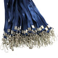 50 Flat Polyester ID Badge Lanyards with 360 Degree Swivel Hooks
