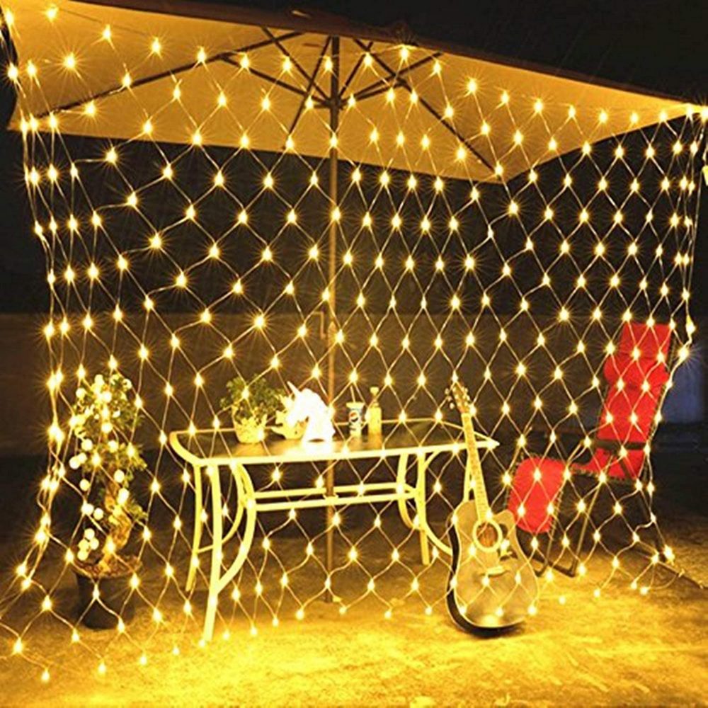 3x2m 200 LED Solar Power Net Lights with Remote Control