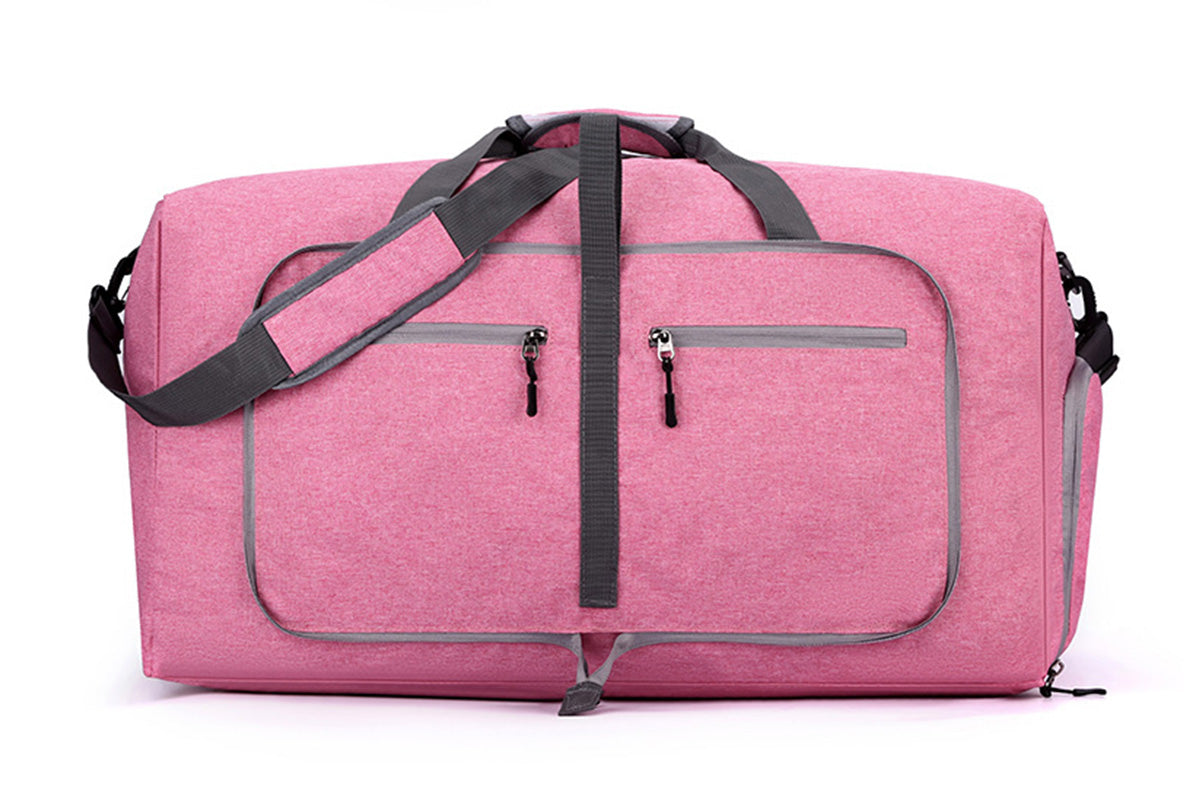 Large Foldable Travel Duffel Bag Carry On Shoulder Duffle Bag With Shoe Compartment