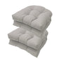 2PCS Chair Seat Cushions 48x48cm Square Pad with Backrest for Home Office Dining