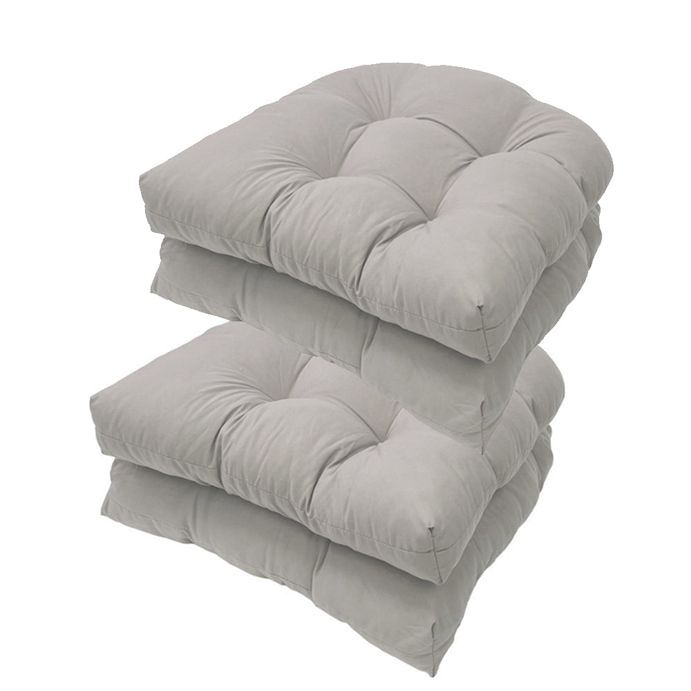 2PCS Chair Seat Cushions 48x48cm Square Pad with Backrest for Home Office Dining