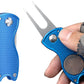 2PCS Golf Divot Repair Tool Putt Alignment Ball Marker Pop-up Fork Tine