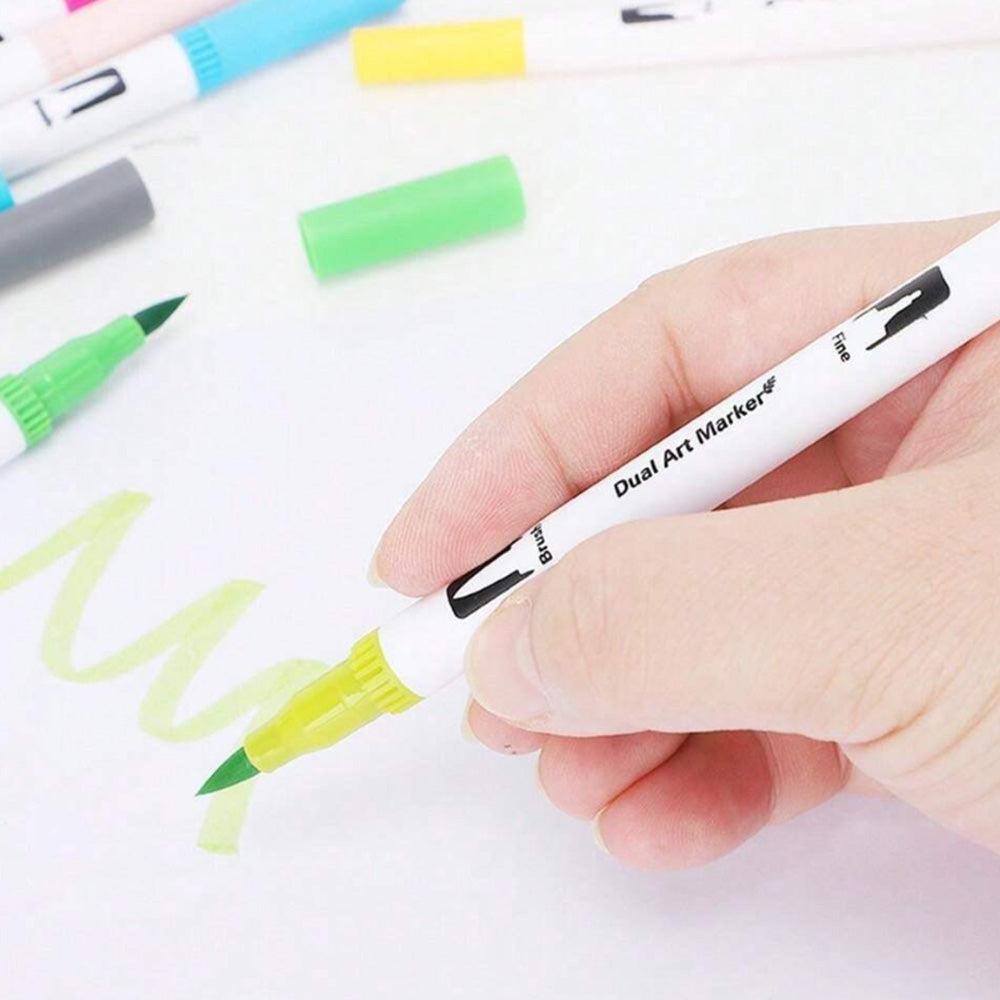72 Colors Markers Dual Tip Markers Felt Tip For Adult Coloring Books