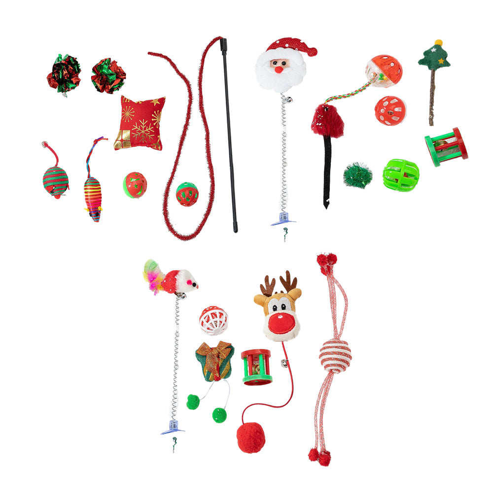 Christmas Cat Toy Set Interactive Toys Set for Cat