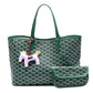 Women's Goyard Inspired Tote Bag with Wallet