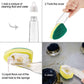 5Pcs Kitchen Soap Dispenser Sponge Brush with Handle Set-1 Handle+5 Sponge