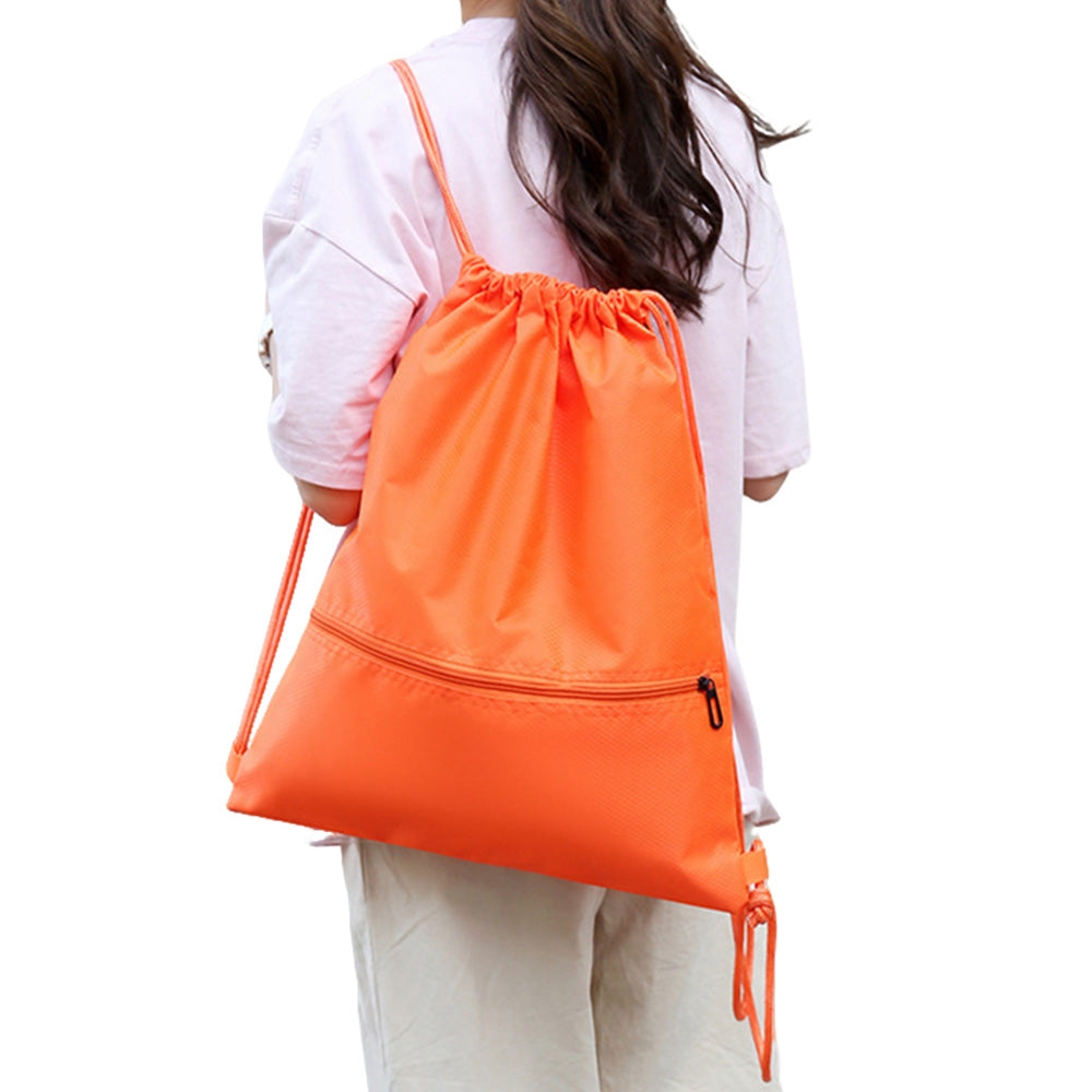 Water-resistant Drawstring Backpack Bag Portable Gym Backpack for Outdoor Travel