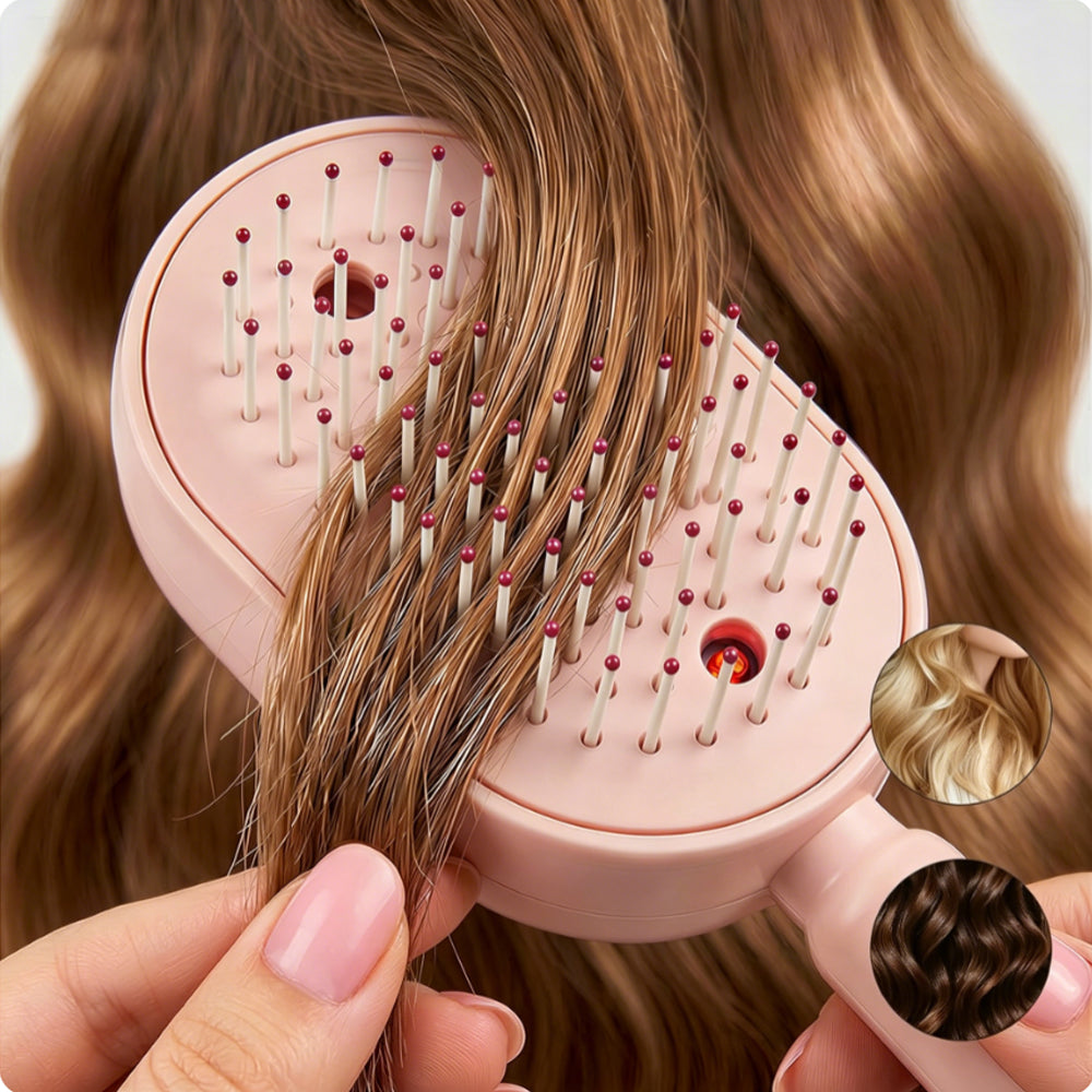 Electric Steam Hair Brush Mist Spray Cushion Comb