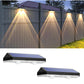 2Pcs LED Solar Powered Fence Lights Deck Door Wall Stair Step Outdoor Lamp