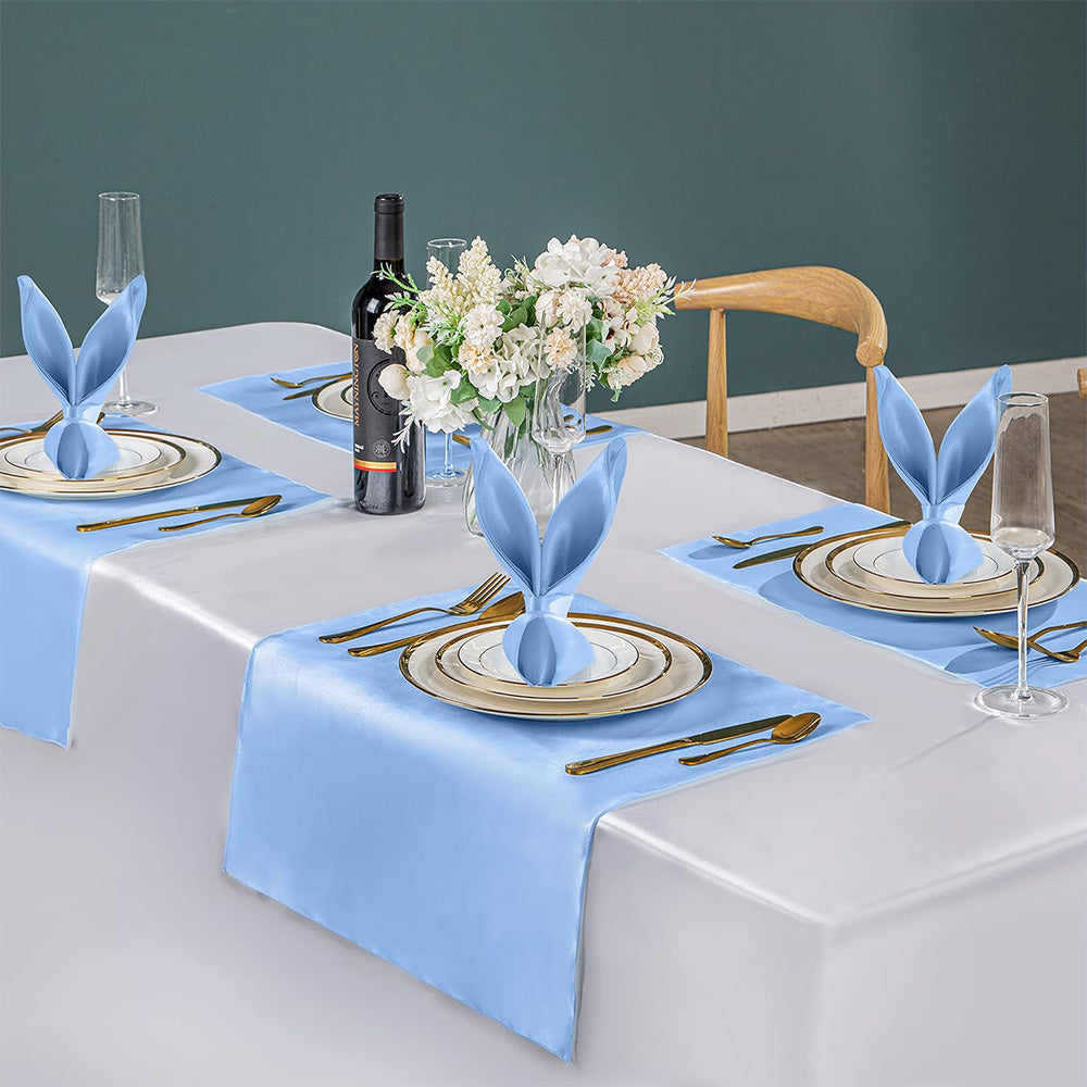 10 Pack Polyester Satin Dinner Napkins for Weddings Hotels Dining