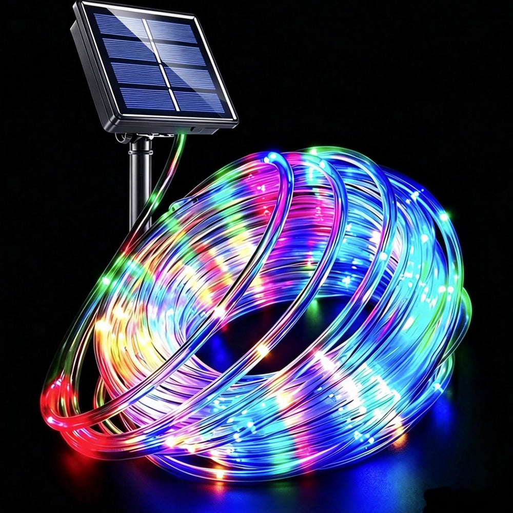 12m 100 LED Solar Rope Lights with 8 Modes for Parties and Weddings