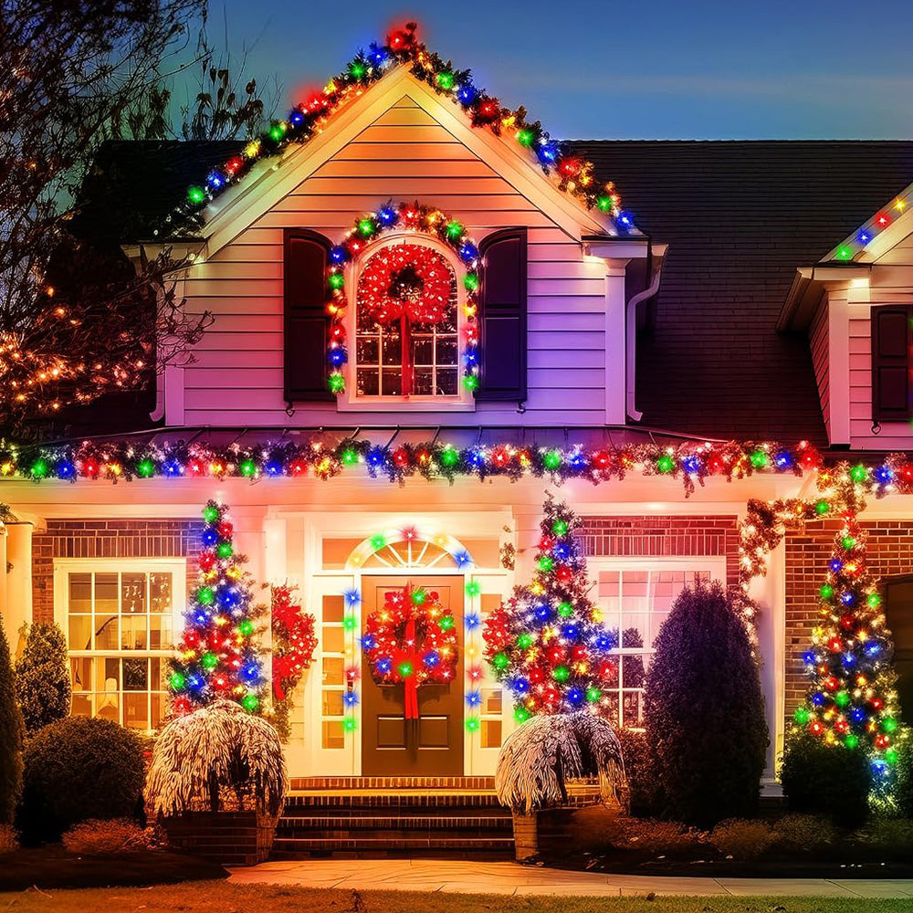 Outdoor Solar String Lights with 8 Modes for Garden Decoration-Multicolour