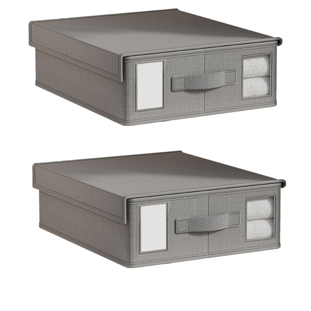 2Pcs 38x32x12CM Non-woven Foldable Bedding Storage Cubes Bag